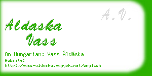 aldaska vass business card